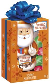 Ferrero Küsschen Brownie Style Weihnachtsmann mit Pralinen 116g Christmas Edition